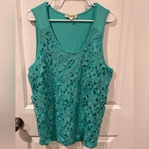 Late August Turquoise Tank Top Size 1XL